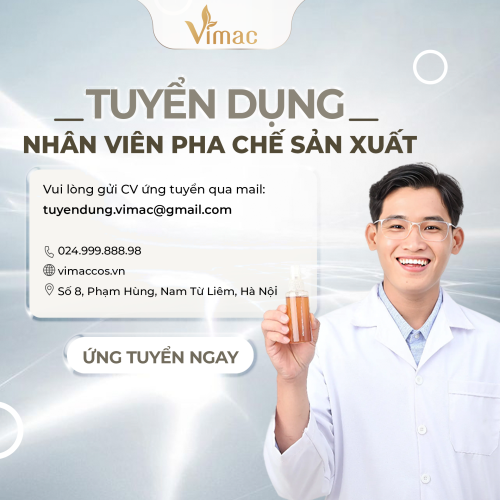 TUYỂN DỤNG VỊ TRÍ NHÂN VIÊN PHA CHẾ SẢN XUẤT 